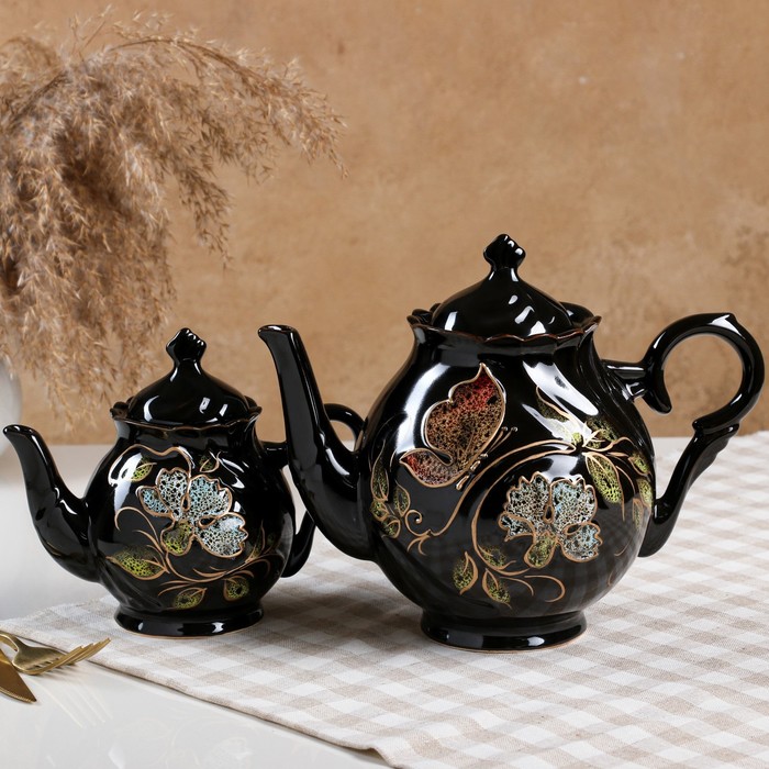 Чайная пара "Орфей" лилия-корал 1,5 л/ 0,5 л