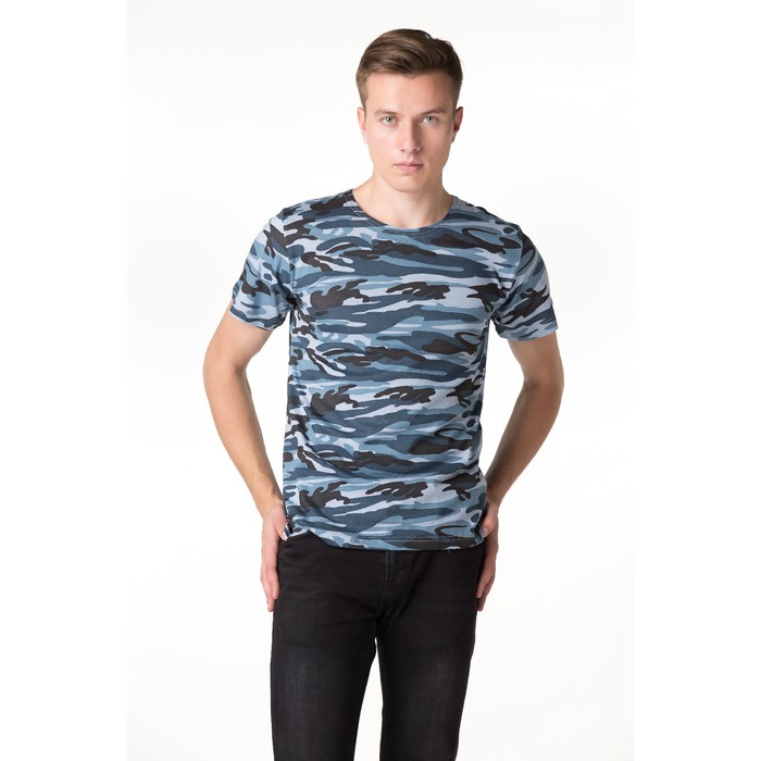Футболка мужская "Камуфляж", цвет микс, размер 48