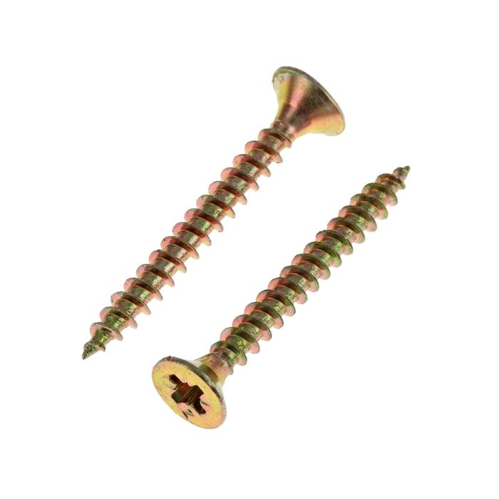 Саморезы универсальные TECH-KREP, ШУж, 4х35 мм, жёлтый цинк, потай, 10000 шт.