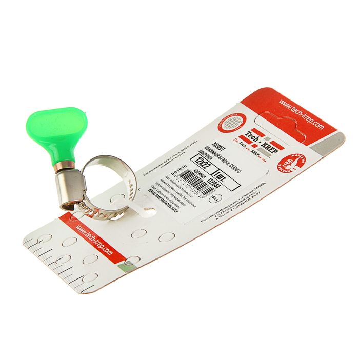 Хомут червячный с "барашком" TECH-KREP, диаметр 12-22 мм, нержавеющая сталь