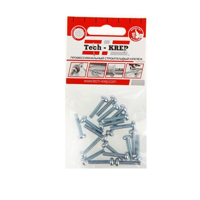 Винт с полукруглой головкой DIN7985, оцинкованный, М4х20 мм, в пакете 20 шт.