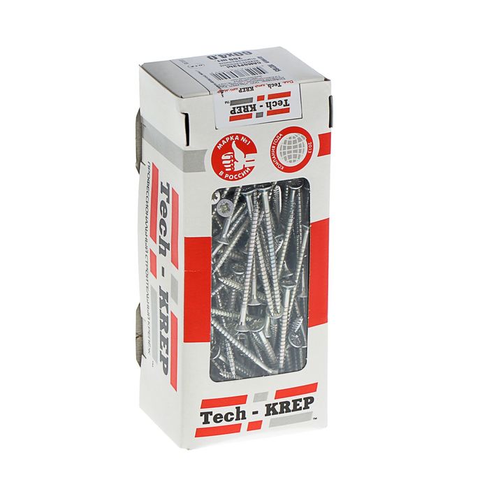 Саморезы универсальные TECH-KREP, 4х60 мм, цинк, потай, 200 шт.
