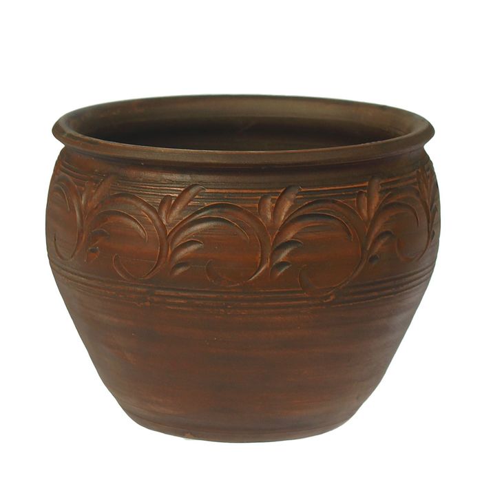 Горшок для цветов 2 л, красная глина