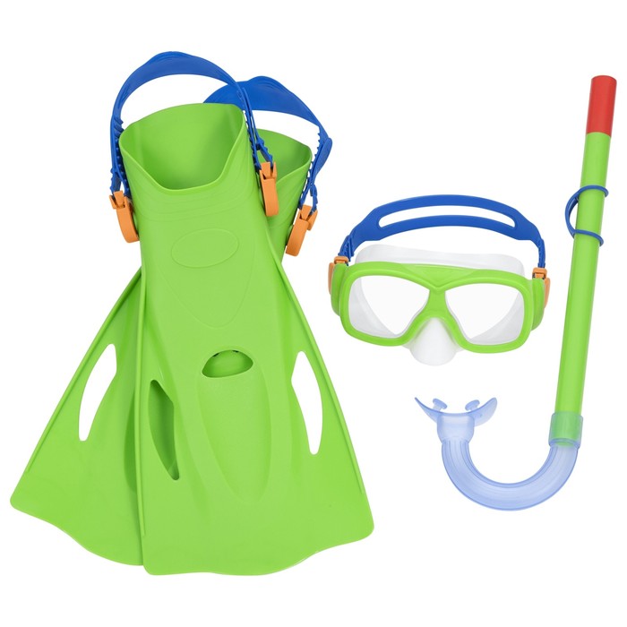 Набор для плавания SureSwim: маска, ласты, трубка, 7-14 лет, цвет МИКС, 25019 Bestway набор для плавания lil glider маска трубка от 3 лет цвет микс 24023 bestway