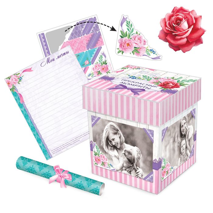 Фоторамка-коробочка "Прекрасные моменты" с наклейками