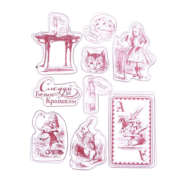 Набор штампов для творчества "Следуй за Белым Кроликом", 14 х18 см
