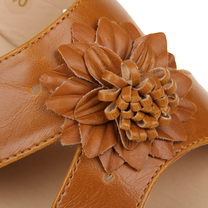 Туфли летние открытые женские Forio, цвет коричневый, размер 38, высота танкетки 5 см (арт. 35523-406-1)