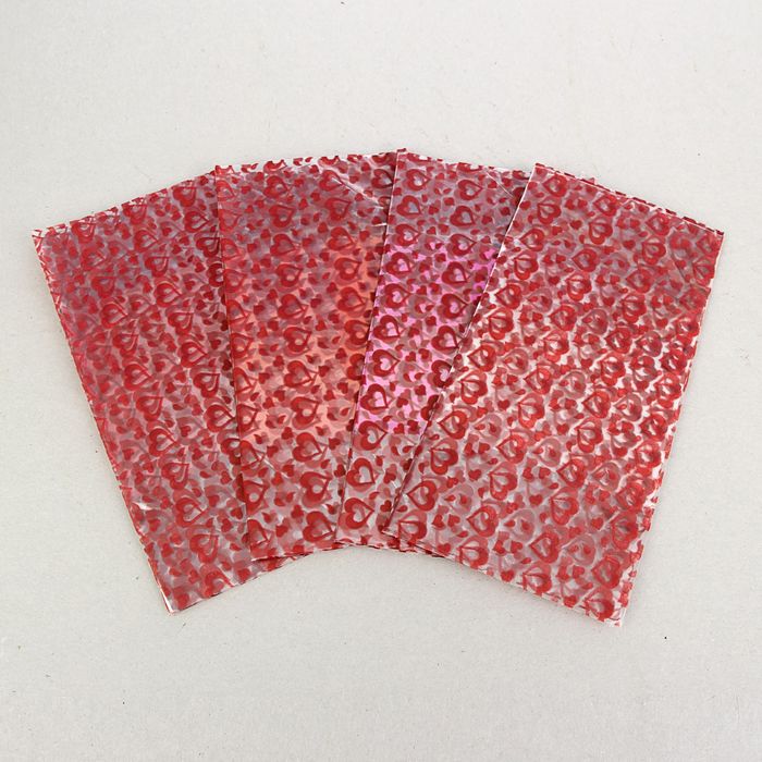 Пакет "Подарочный сердечки", с жестким дном, №1,5 микс, 14 х 14 х 60 см