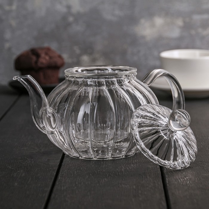 Чайник заварочный 600 мл "Диана", стеклянное сито