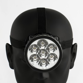 Фонарь налобный "Мастер К.", 7 LED, 1 режим, 3 АА, 7.5х6.3 см