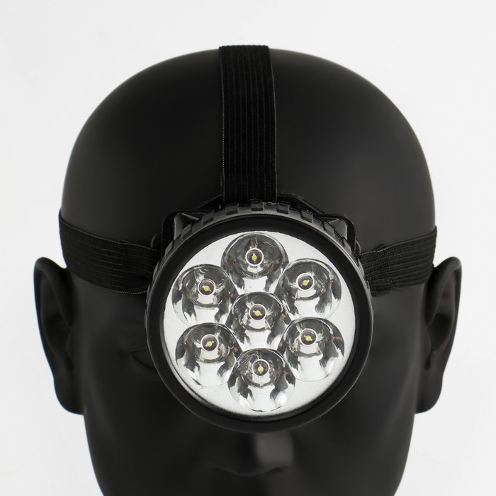 Фонарь налобный Мастер К., 7 LED, 1 режим, 7.5 х 6.3 см, 3 АА фонарь налобный 7 х7 см 3 аа