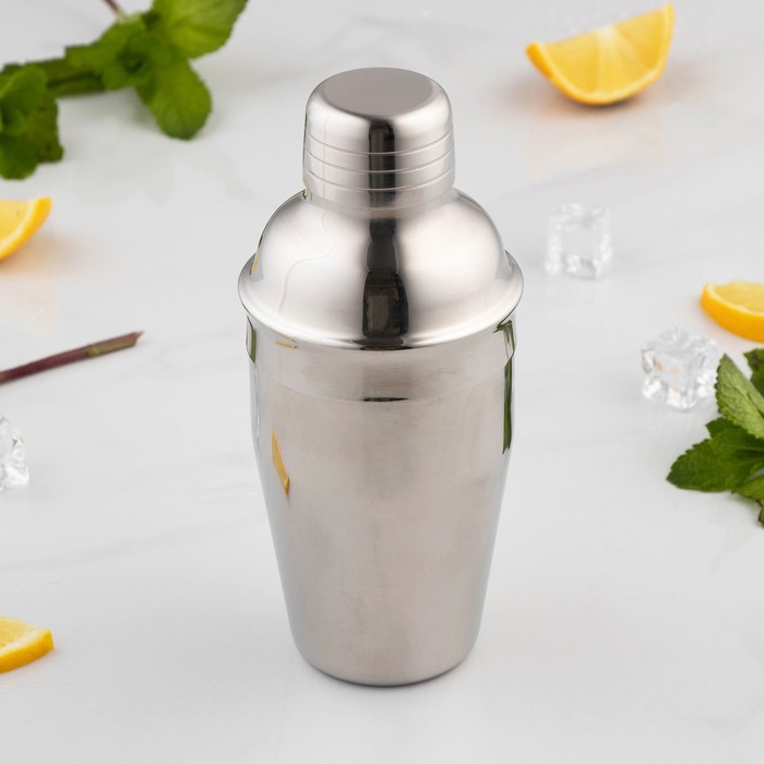 фото Набор для бара «биг джон», 5 предметов: щипцы, стрейнер, ложка, шейкер, джиггер, нержавеющая сталь