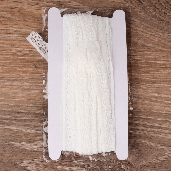 Кружево эластичное, ширина 15мм, 10±1м, цвет белый