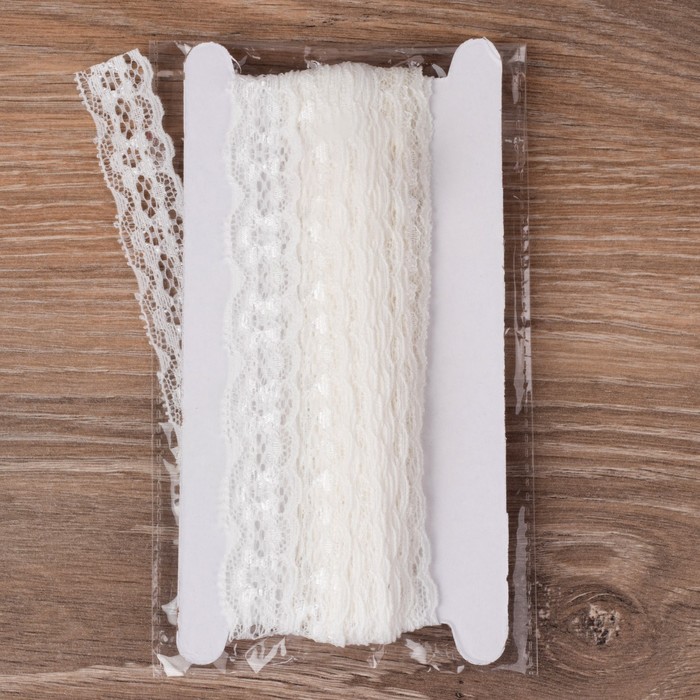 Кружево эластичное, ширина 23мм, 10±1м, цвет белый