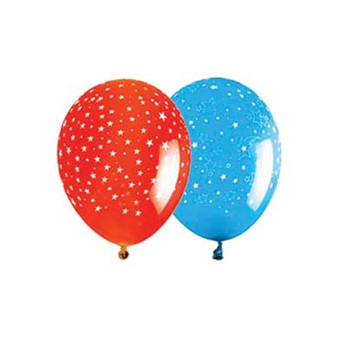 Шар латексный 12" "Звёзды", кристалл, шёлк, набор 50 шт., цвета МИКС