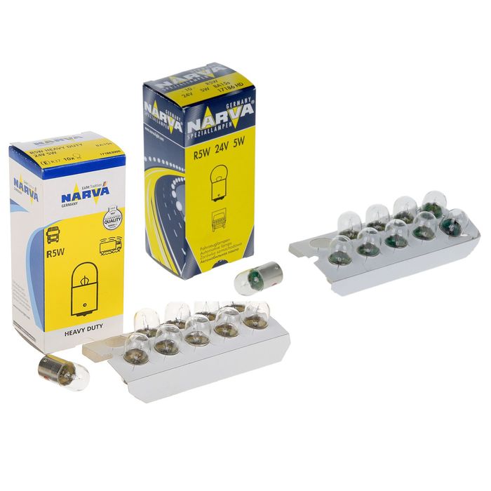 Лампа автомобильная Narva Heavy Duty, R5W, 24 В, 5 Вт