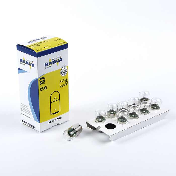 Лампа автомобильная Narva Heavy Duty, R5W, 24 В, 5 Вт