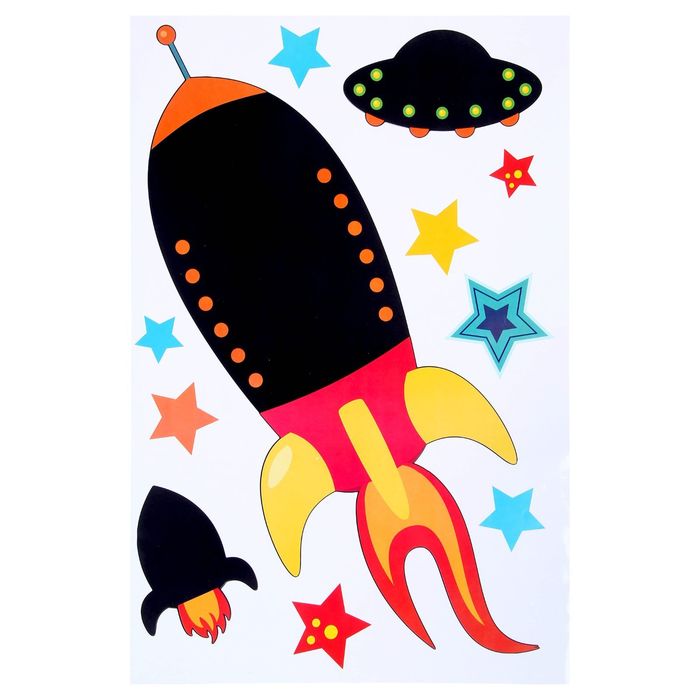 Наклейка для рисования мелом «Космические приключения», 40 х 60 см