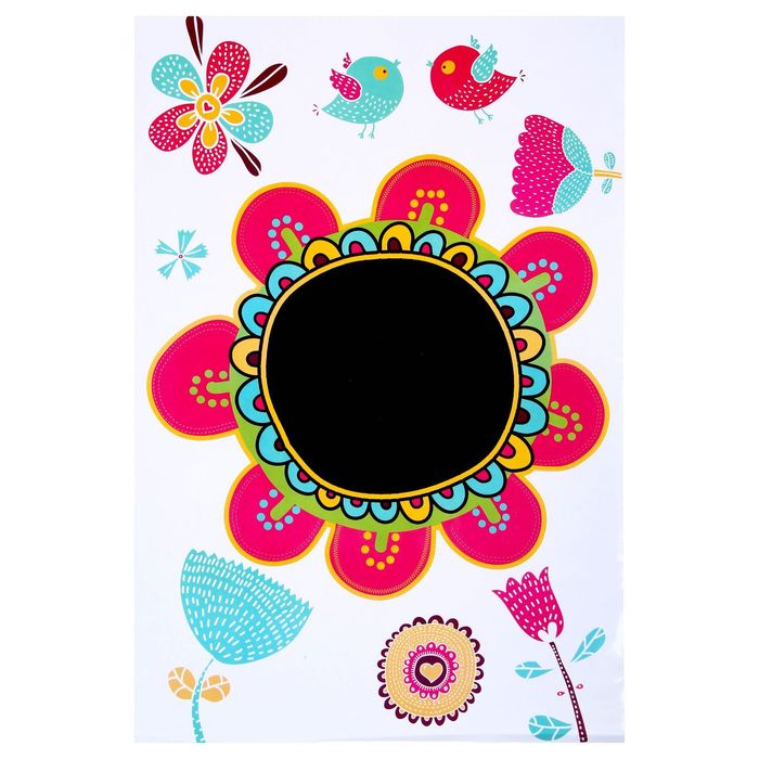 Наклейка для рисования мелом «Цветы», 40 х 60 см