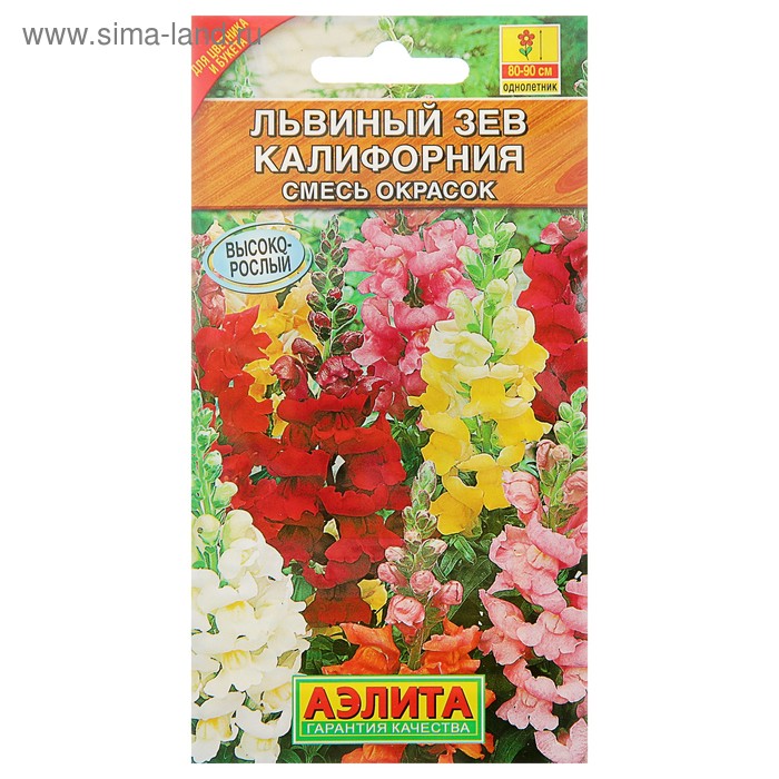 

Семена цветов Львиный зев "Калифорния", смесь окрасок, О, 0,3 г