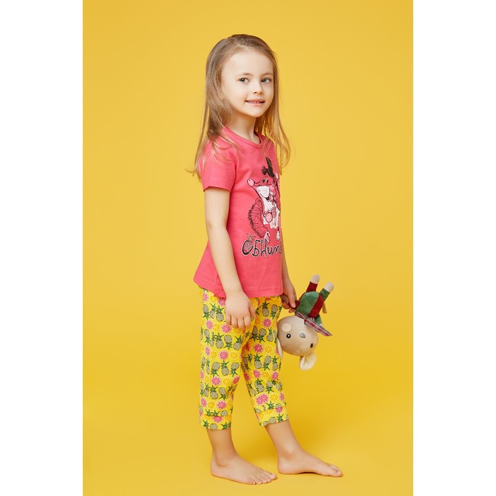 Пижама для девочки, рост 110-116 см (30), цвет малиновый