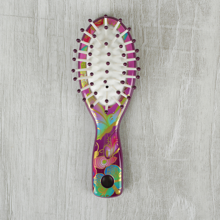 Расчёска массажная мини овальная, цвет МИКС