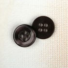 Пуговица, 4 прокола, 11 мм, цвет коричневый