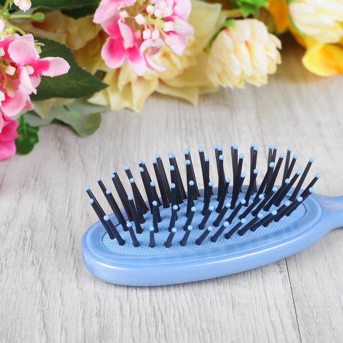 Расчёска массажная мини овальная, цвет МИКС