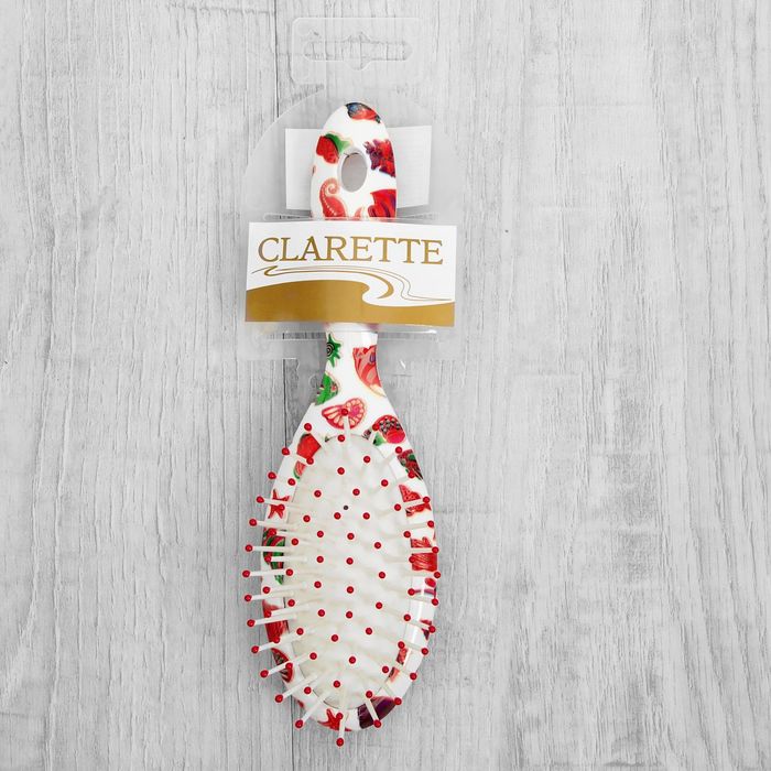 Расчёска массажная мини овальная, разноцветная