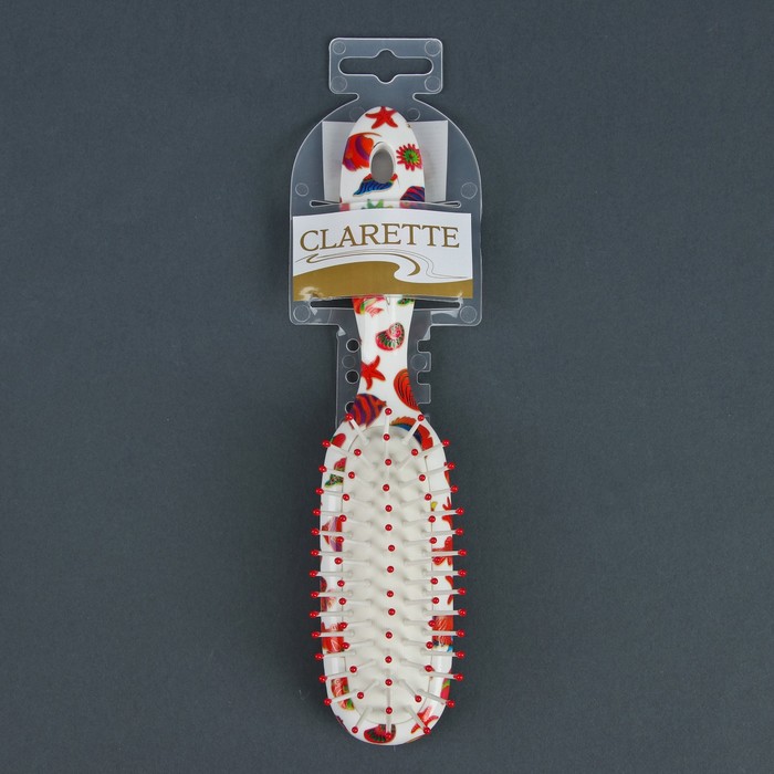 Расчёска массажная узкая овальная, цвет МИКС