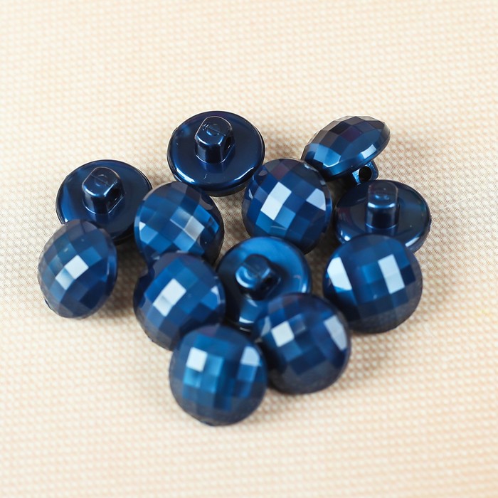 Пуговица, на ножке, 11,5мм, цвет синий