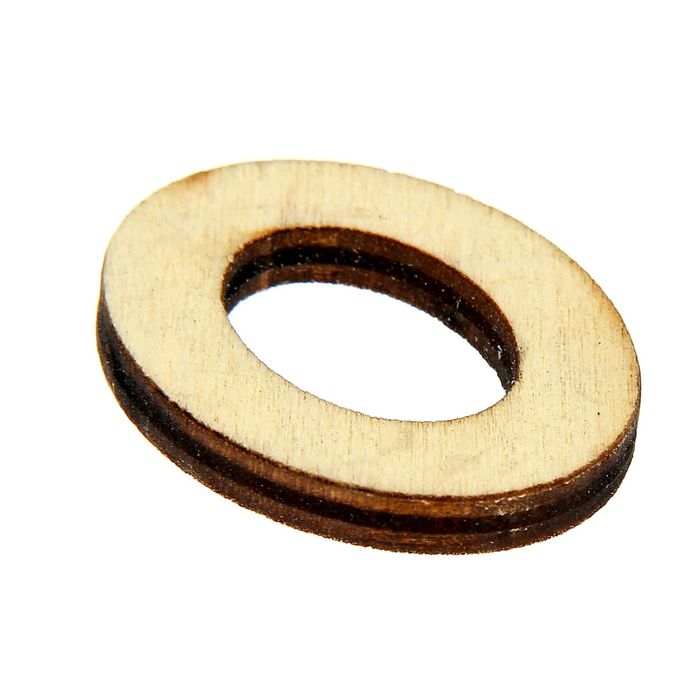 Декор для творчества дерево набор "Цифры. Ноль" 3,4х2,3 см, (набор 8 шт) 11х8 см