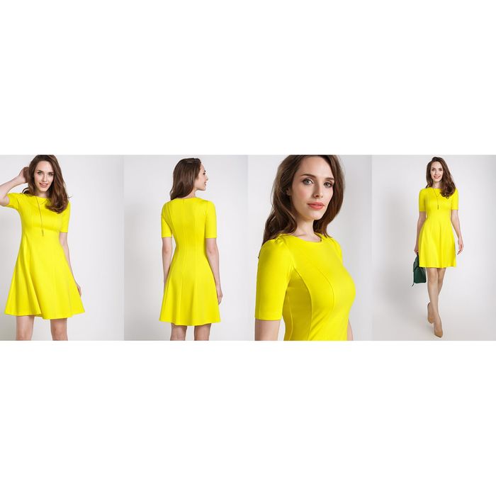 Платье женское, размер 50 (XL), рост 170 см, цвет жёлтый (арт. 40200200073 С+)