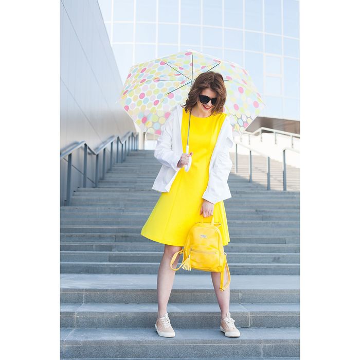 Платье женское 40200200073, размер 42 (XS), рост 170 см, цвет жёлтый