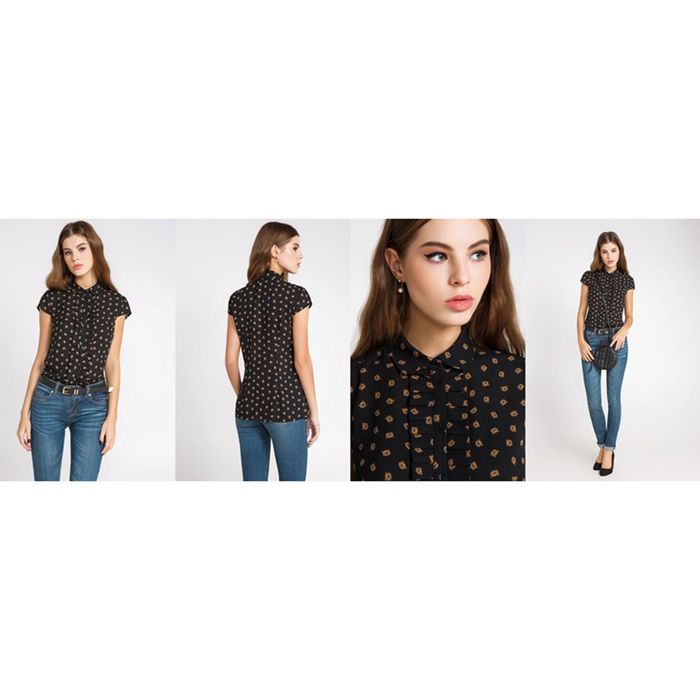 Блузка женская 10200270004, размер 42 (XS), рост 170 см, цвет черный