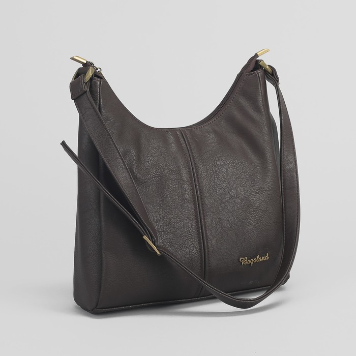 Сумка женская на молнии, 2 отдела, 1 наружный карман, серая