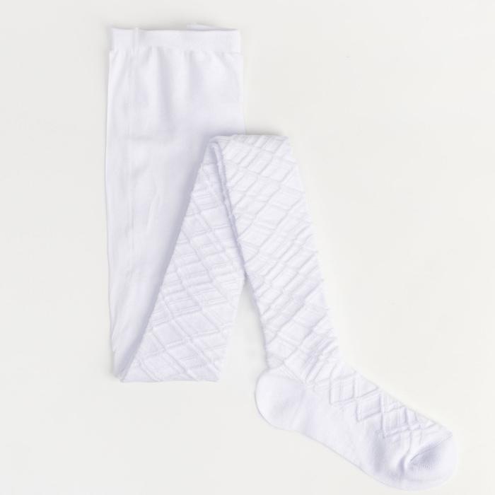 Колготки детские ажурные 2ФС73, цвет белый, рост 134-140 см