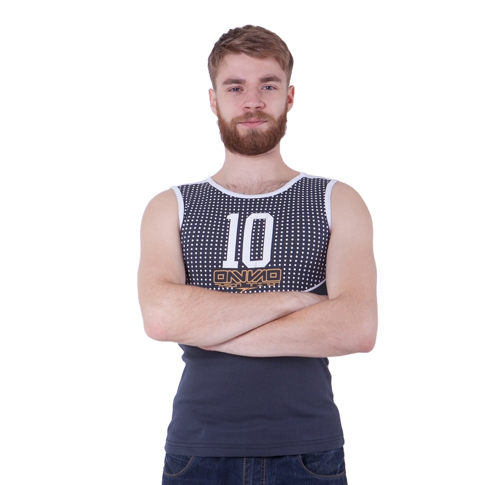 Майка мужская, цвет светло-серый, размер XL, стрейч (арт. Е047)