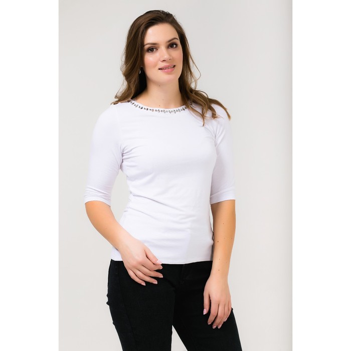 Джемпер женский 51100275, цвет белый, размер 54 (3XL), рост 170