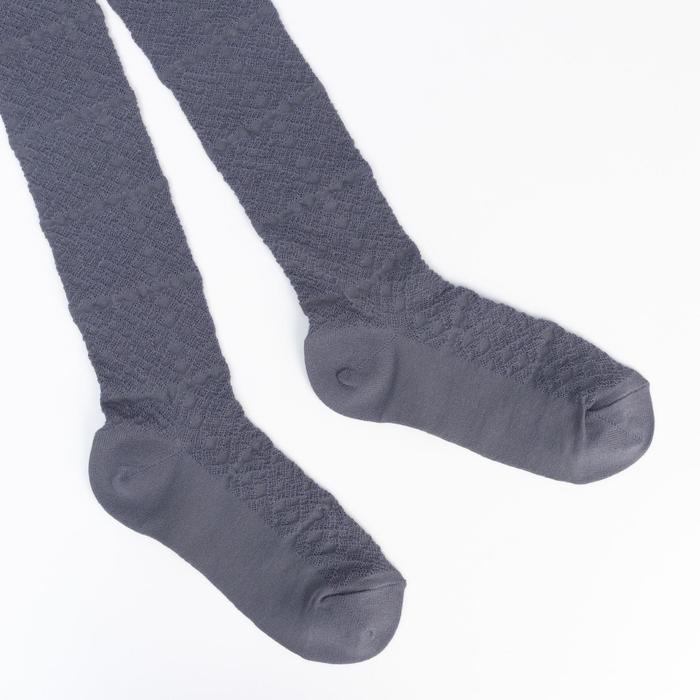 Колготки детские ажурные 2ФС73, цвет серый, рост 128-134 см