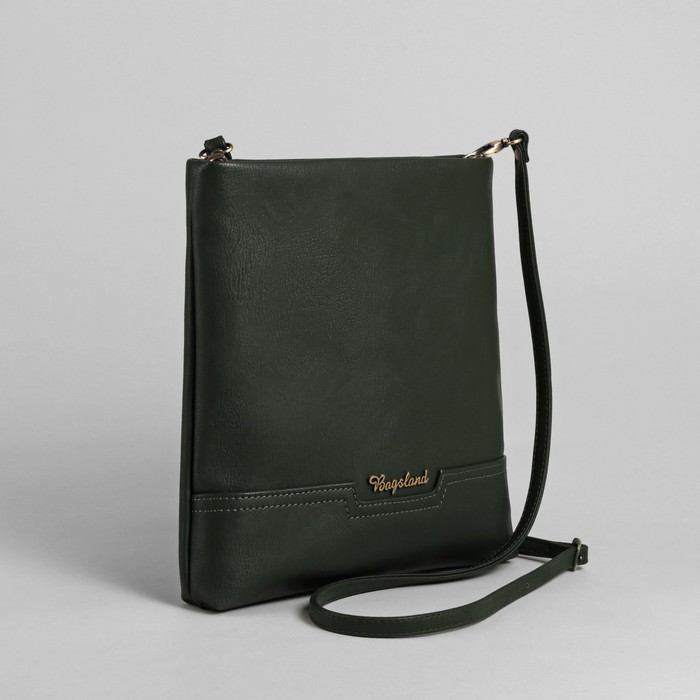 Сумка женская на молнии, 1 отдел, наружный карман, серый