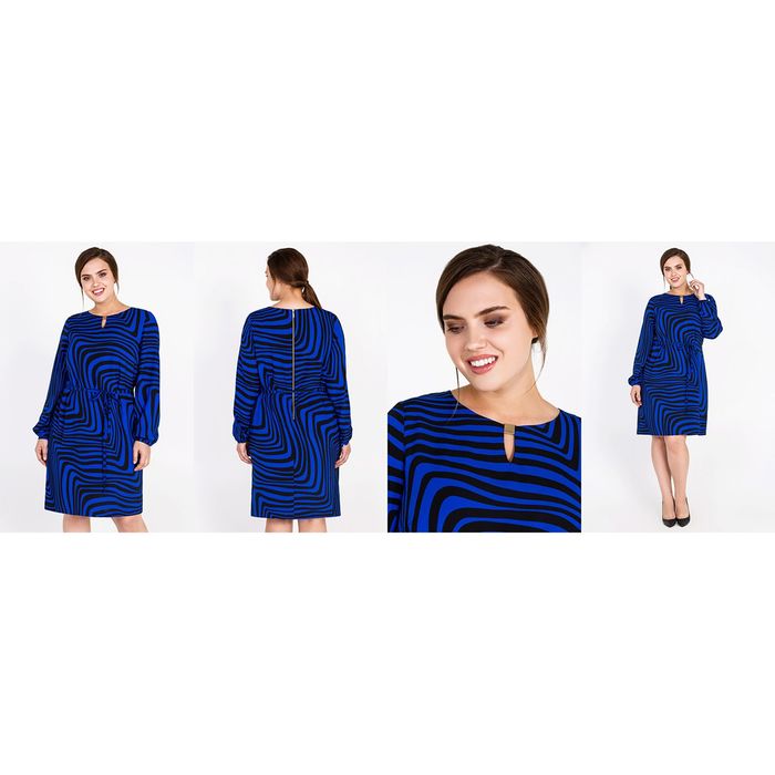 Платье женское 52000502, цвет индиго, размер 52 (XXL), рост 170