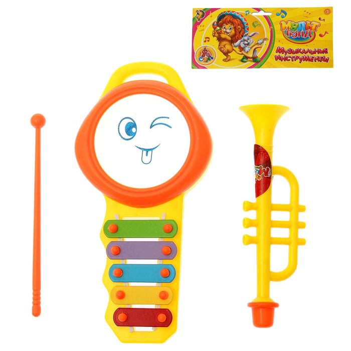 Набор музыкальных инструментов "Мульт Бэнд-3", 3 предмета