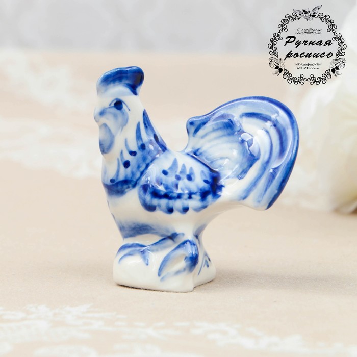 Сувенир "Петух Тимофей", гжель
