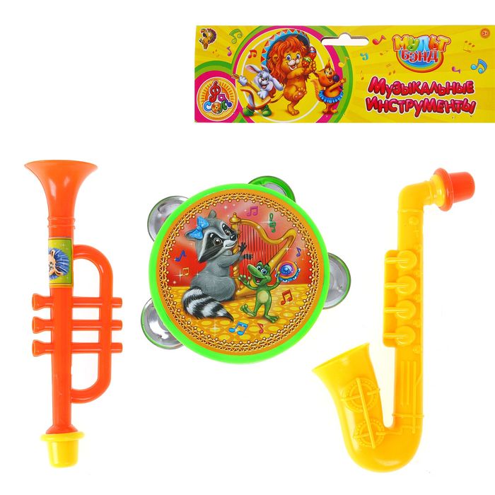 Набор музыкальных инструментов "Мульт Бэнд-4", 3 предмета