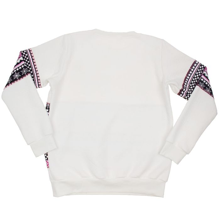 Толстовка женская Эстель, цвет белый, размер 50, принт МИКС