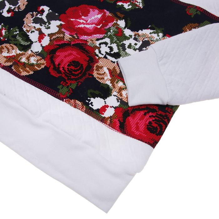 Толстовка женская Эстель, цвет белый, размер 50, принт МИКС