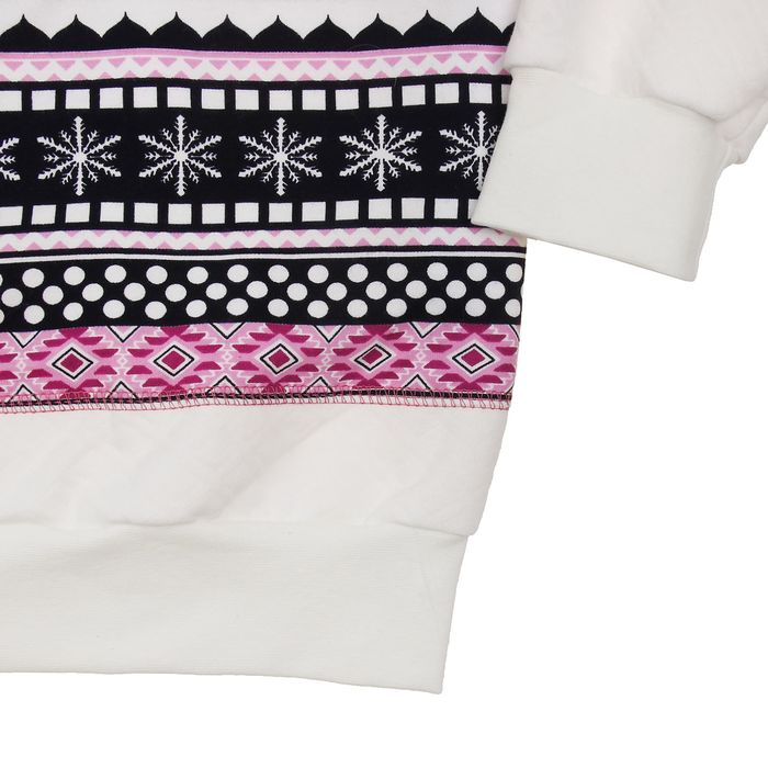 Толстовка женская Эстель, цвет белый, размер 50, принт МИКС