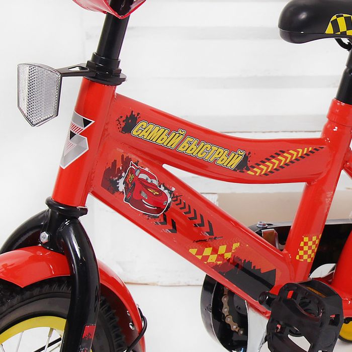Велосипед двухколесный 12" GRAFFITI "ТАЧКИ", цвет: красный