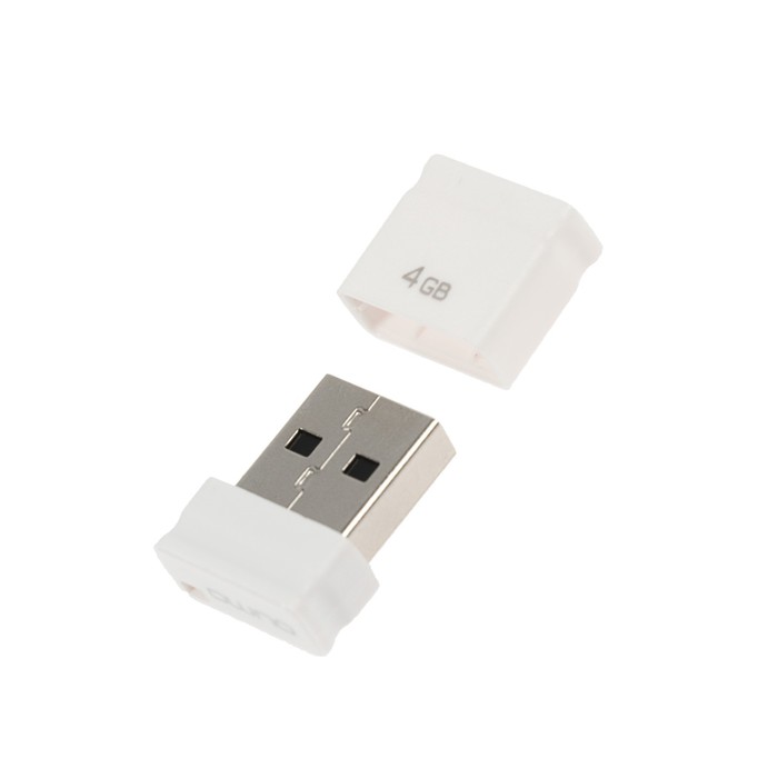 Флешка USB Qumo 4Gb Nanodrive, белая